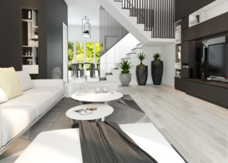 Căn nhà kết hợp 2 tông màu đen trắng